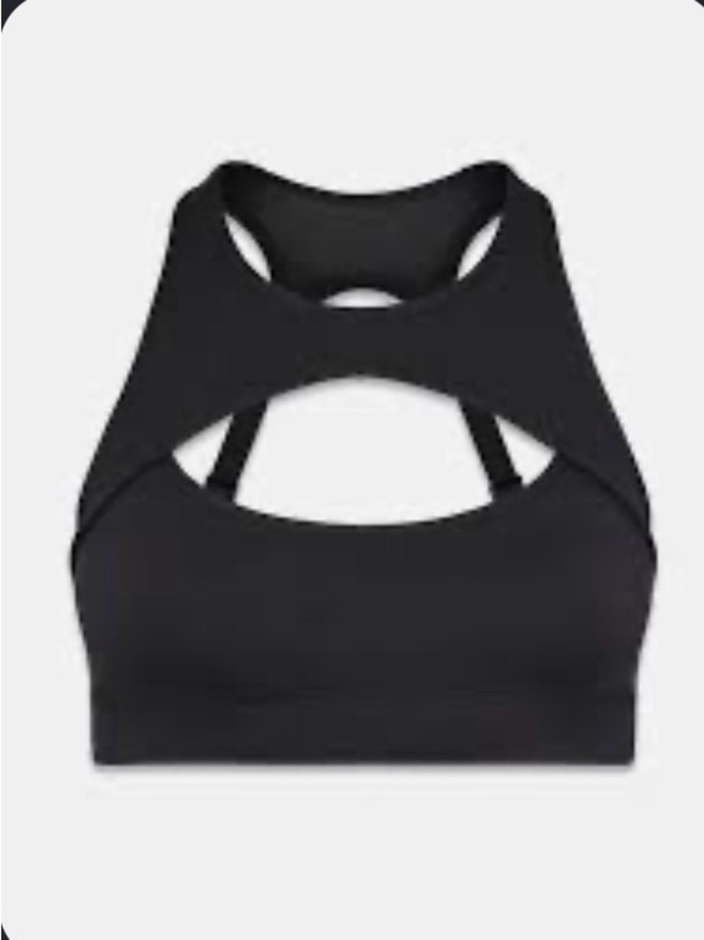 Savage x Fenty Black Cutout Sports Bra-02